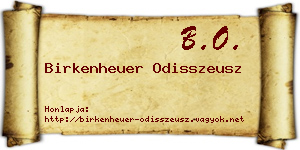 Birkenheuer Odisszeusz névjegykártya